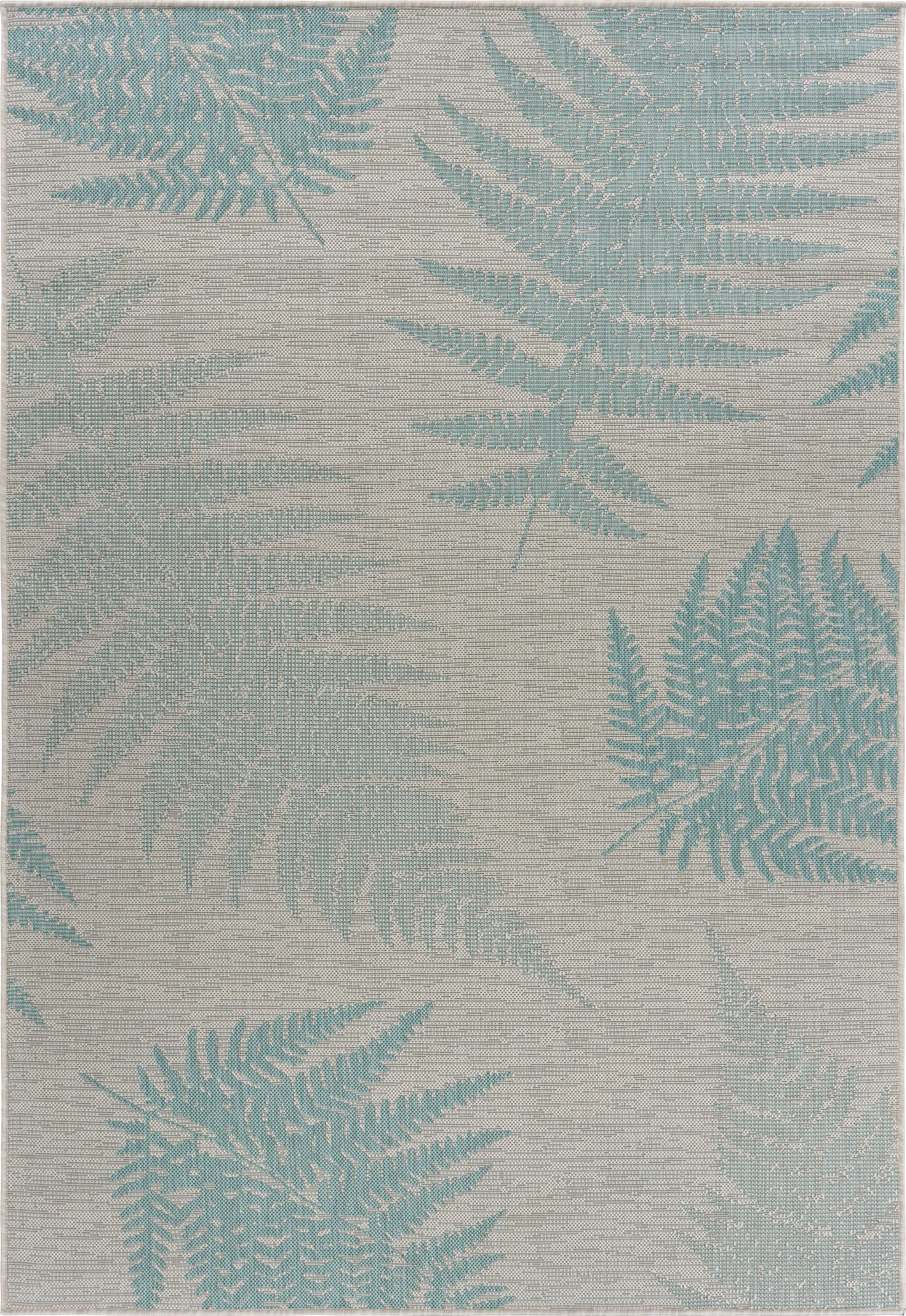 Burswin Teal,Cream 5'3 x 7'3 Indoor,Outdoor Rug - Image 1