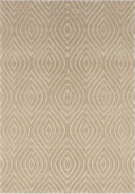 Abbour Beige 7'10 x 9'10 Indoor,Outdoor Rug