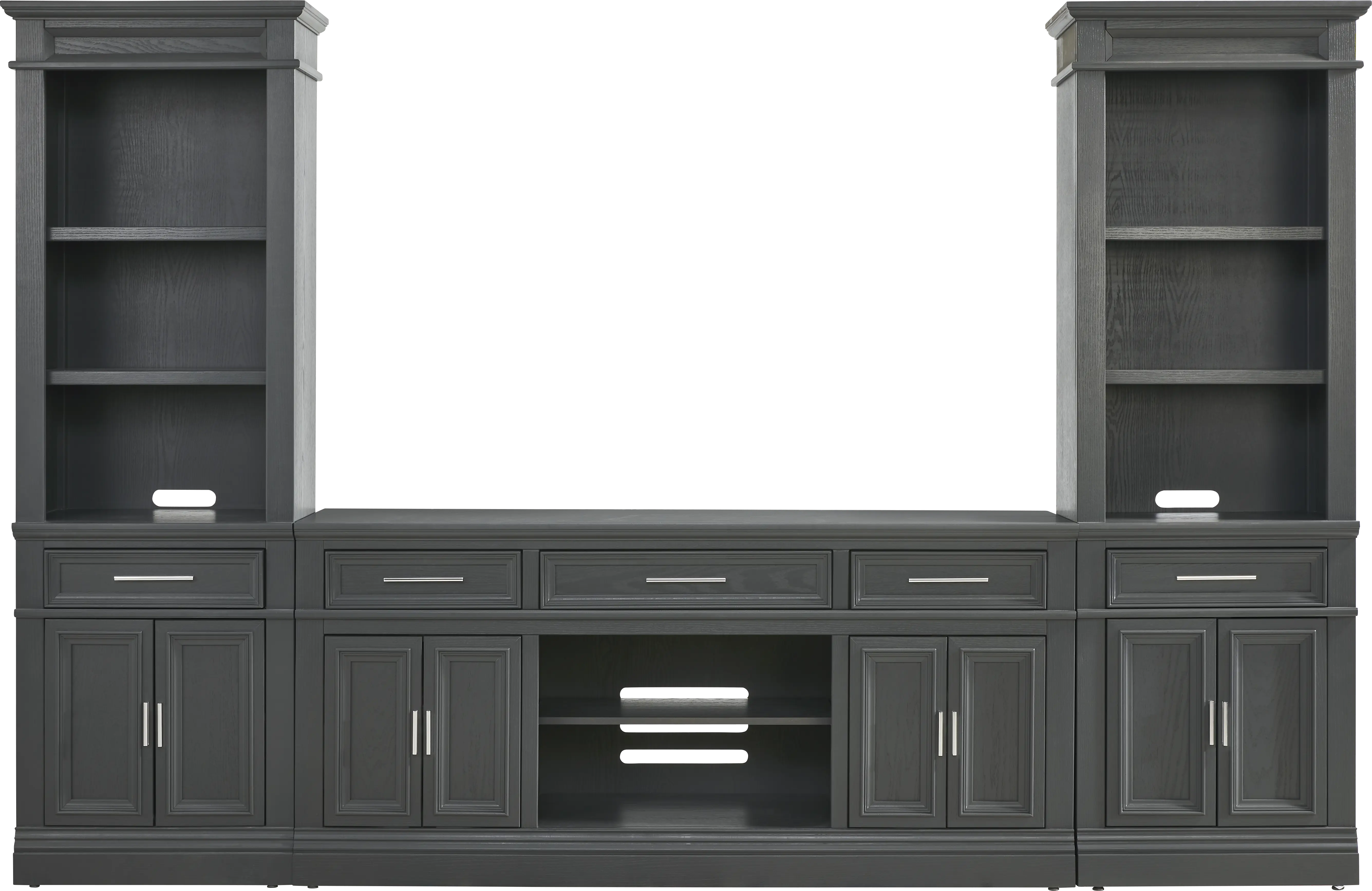 Stephenson Dark Gray 3 Pc Wall Unit with 70 in. Console - Thumbnail - Image 1