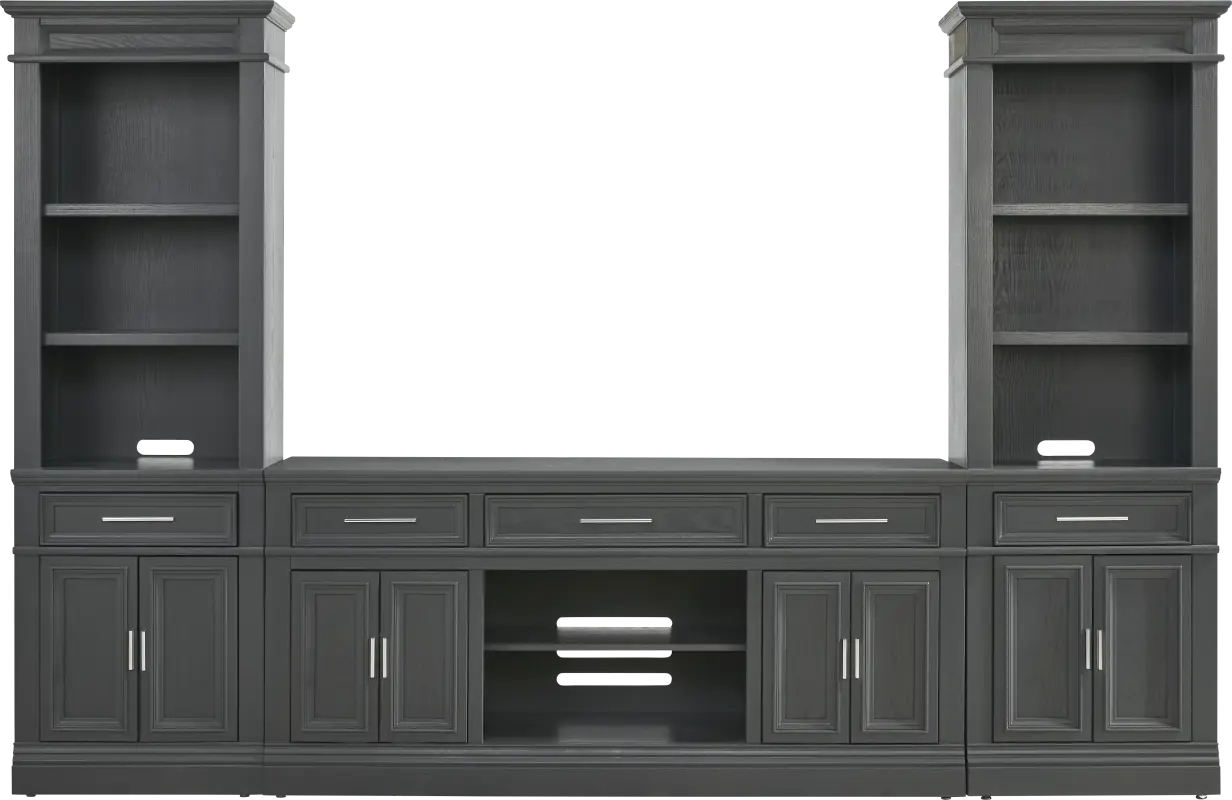 Stephenson Dark Gray 3 Pc Wall Unit with 70 in. Console