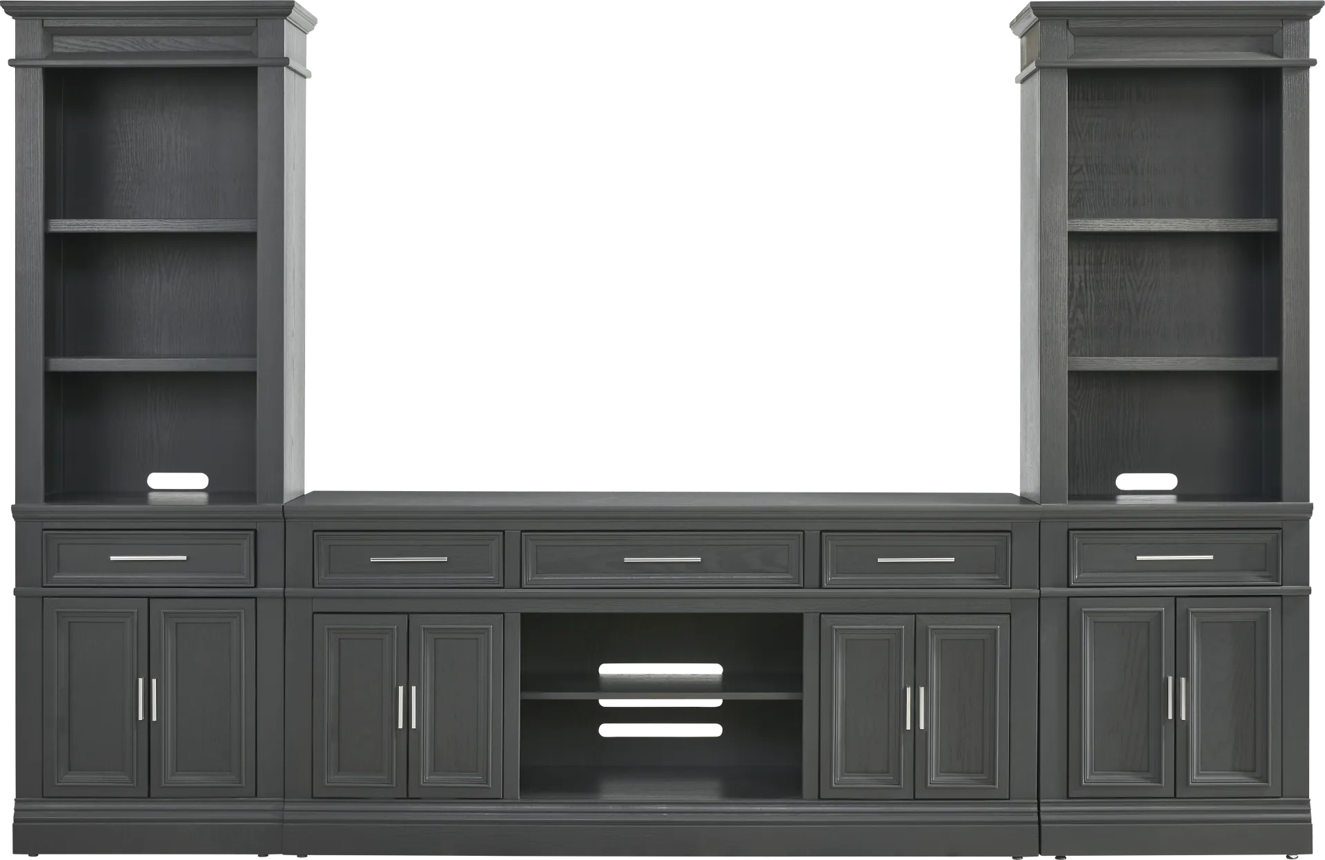 Stephenson Dark Gray 3 Pc Wall Unit with 70 in. Console - Image 1