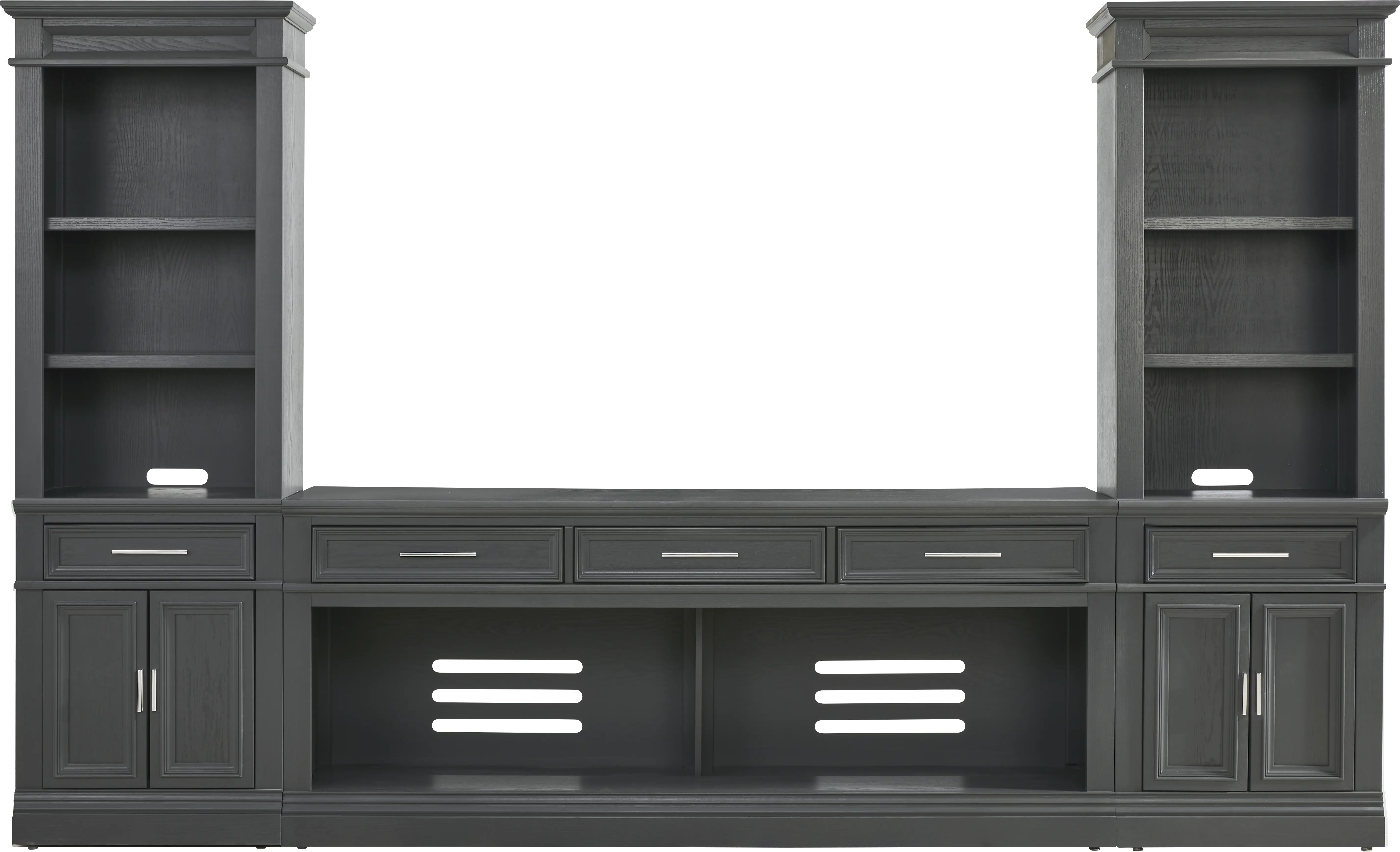Stephenson Dark Gray 3 Pc Wall Unit with 78 in. Console - Thumbnail - Image 1