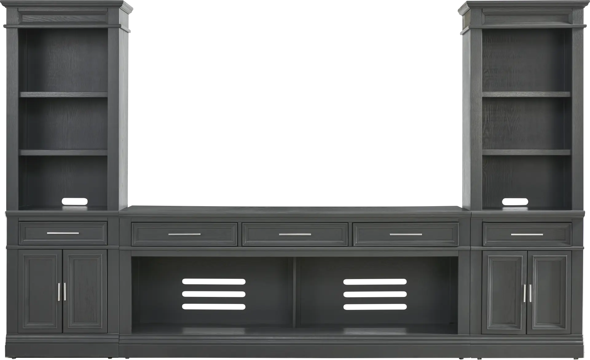 Stephenson Dark Gray 3 Pc Wall Unit with 78 in. Console