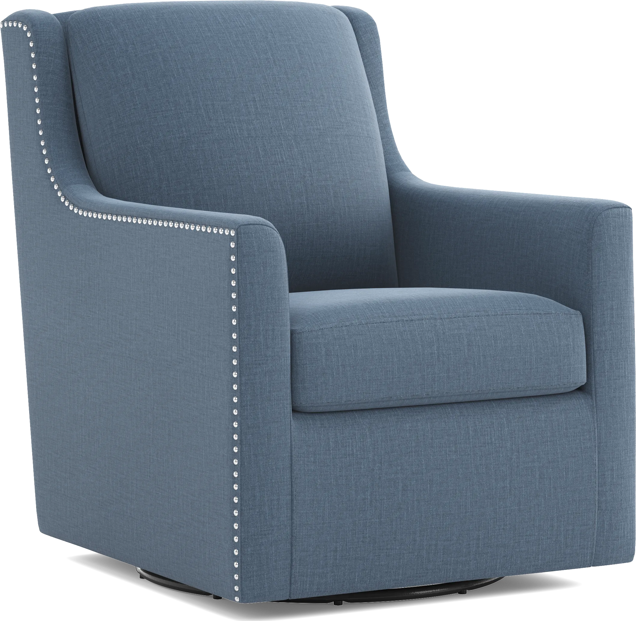 Lindsey Blue Swivel Chair - Thumbnail - Image 1
