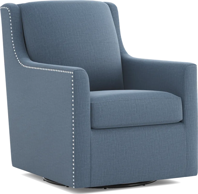 Lindsey Blue Swivel Chair