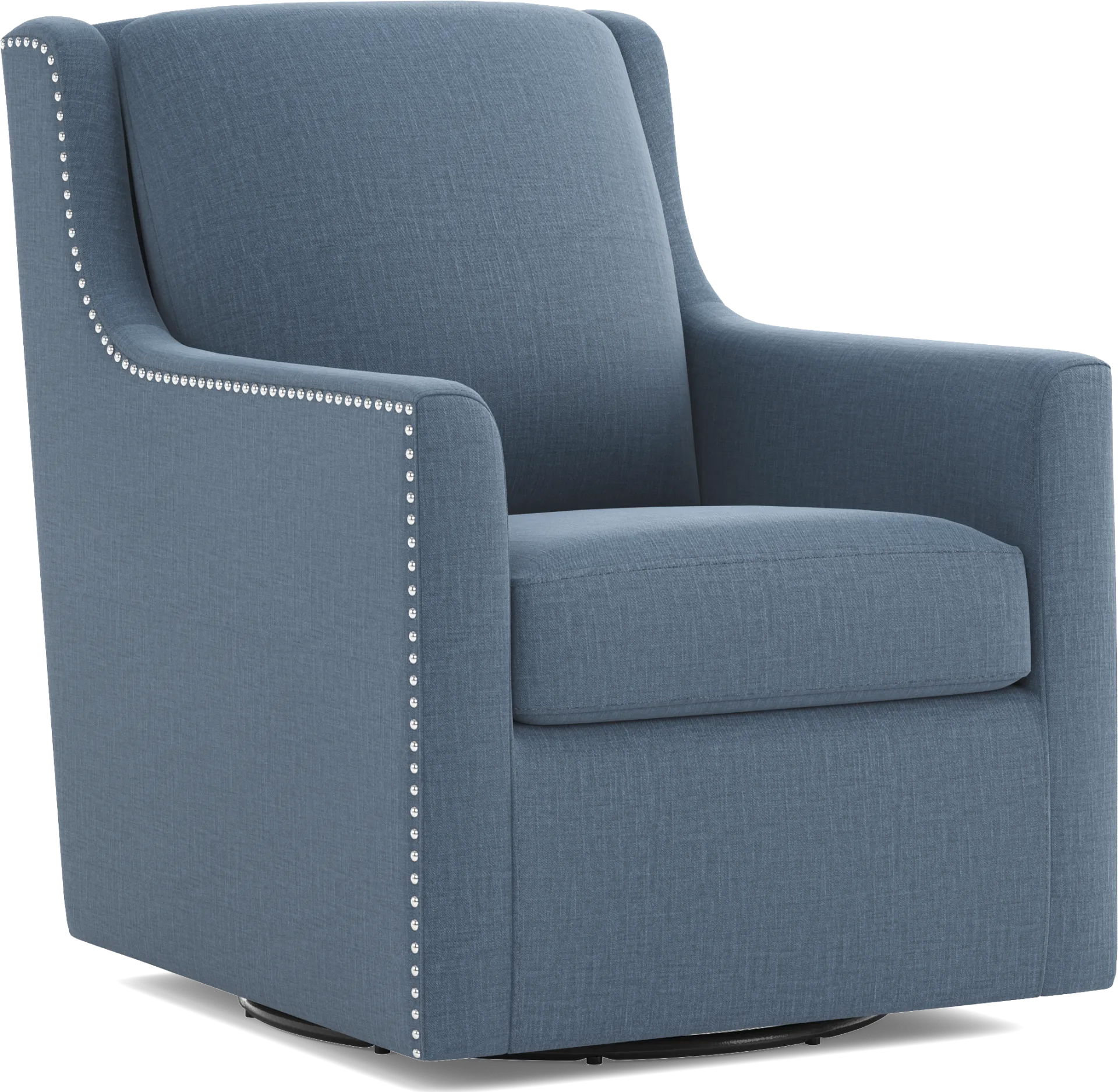 Lindsey Blue Swivel Chair - Image 1
