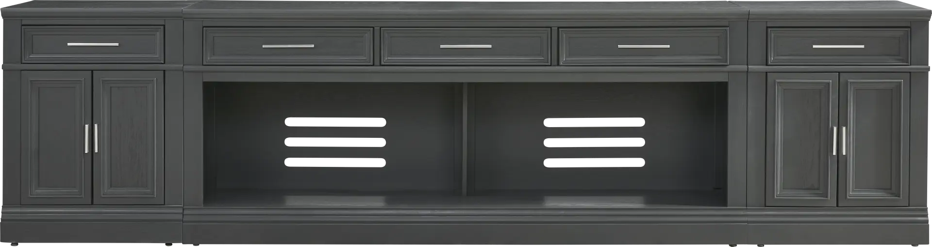 Stephenson Dark Gray 3 Pc 78 in. Console with Extensions