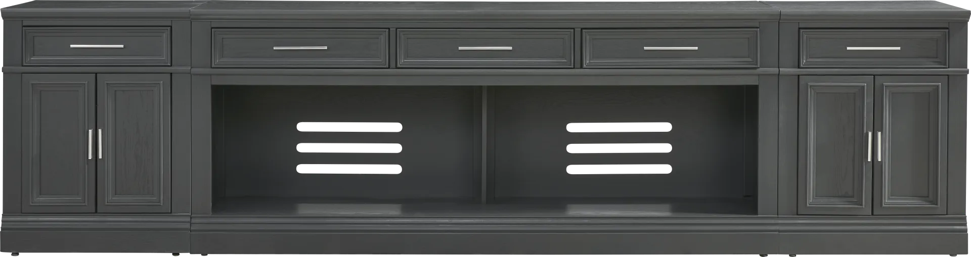 Stephenson Dark Gray 3 Pc 78 in. Console with Extensions - Image 1