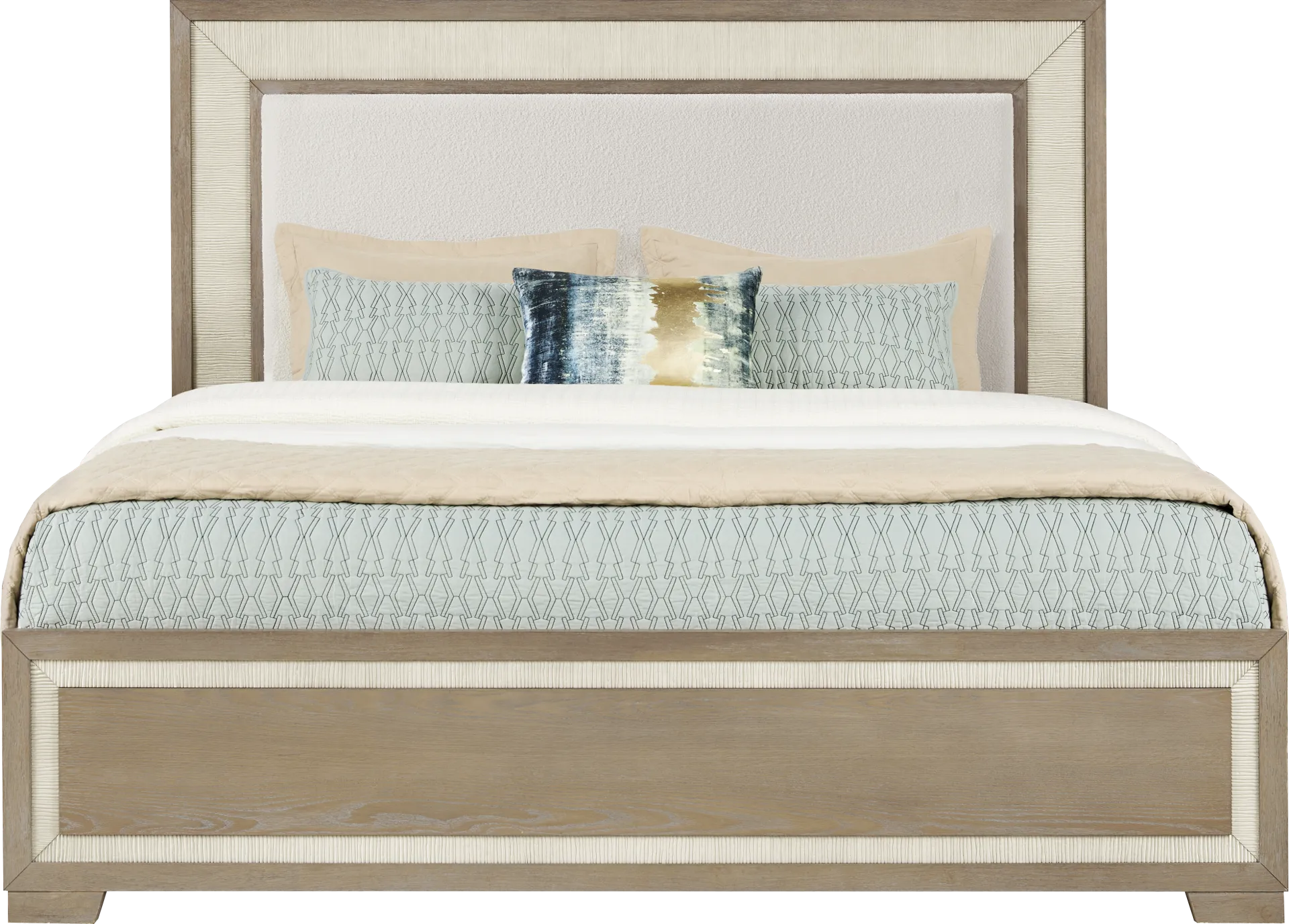 Sand Key Sandstone 3 Pc King Upholstered Bed - Image 2