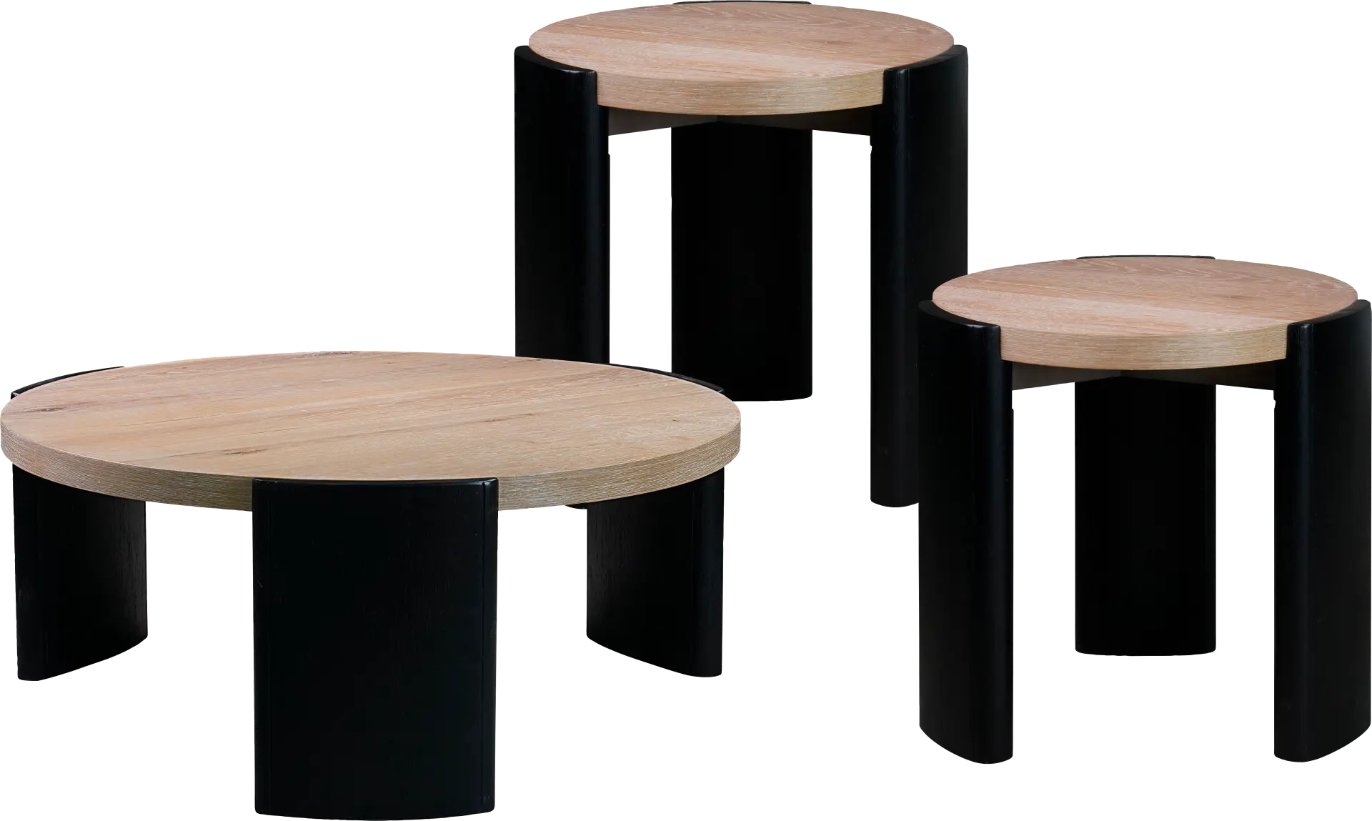 Montelius Black 3 Pc Table Set