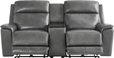 dual power reclining console loveseat