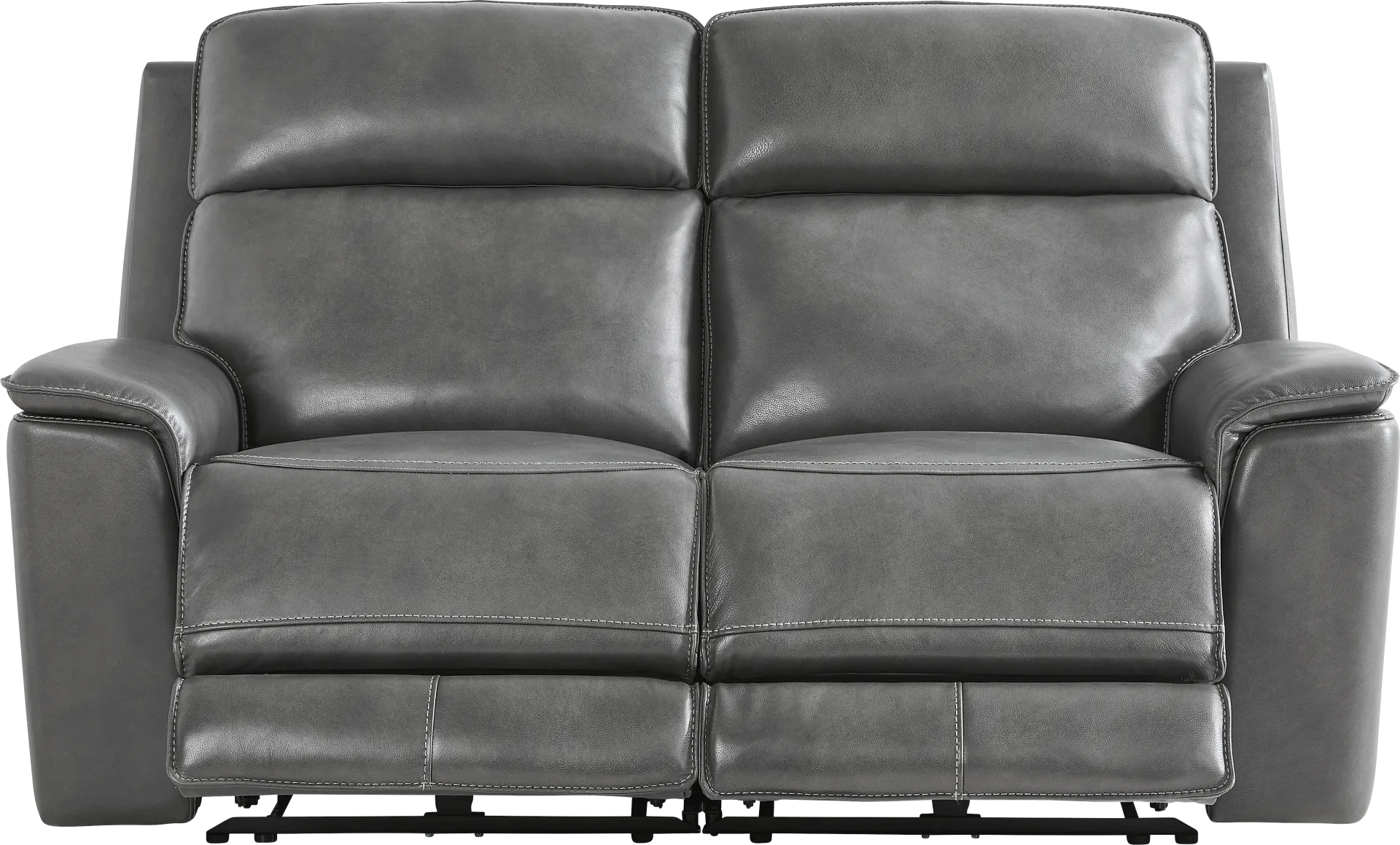 Magellan Smoke Leather 7 Pc Dual Power Reclining Living Room - Image 11