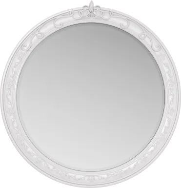 Disney Princess White Round Mirror