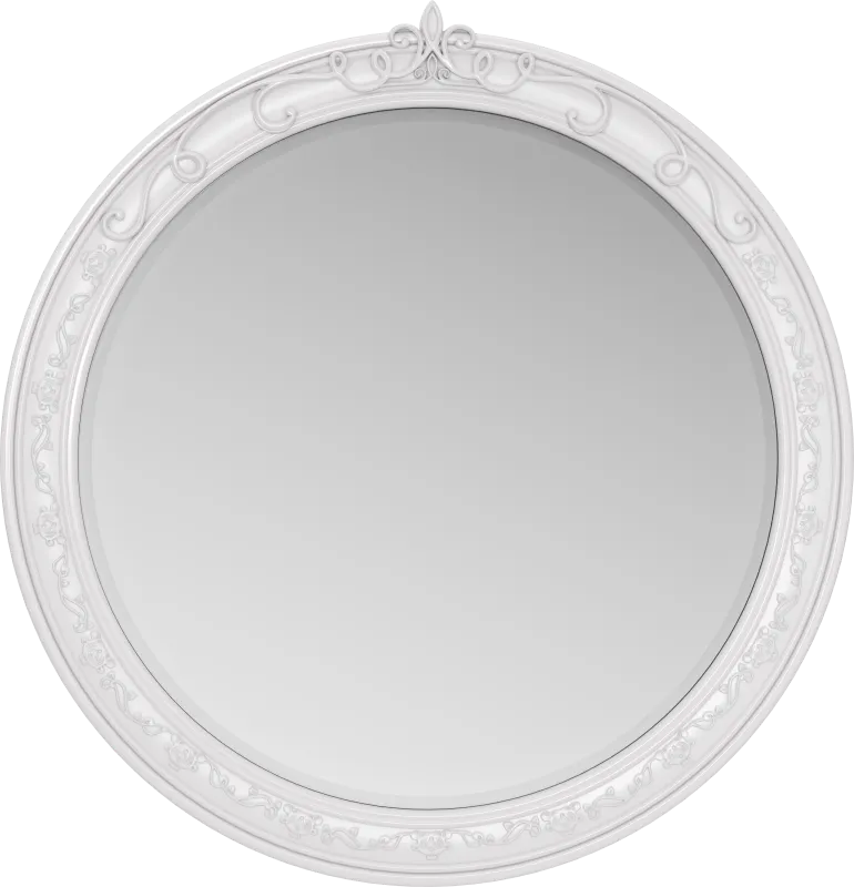 Disney Princess White Round Mirror