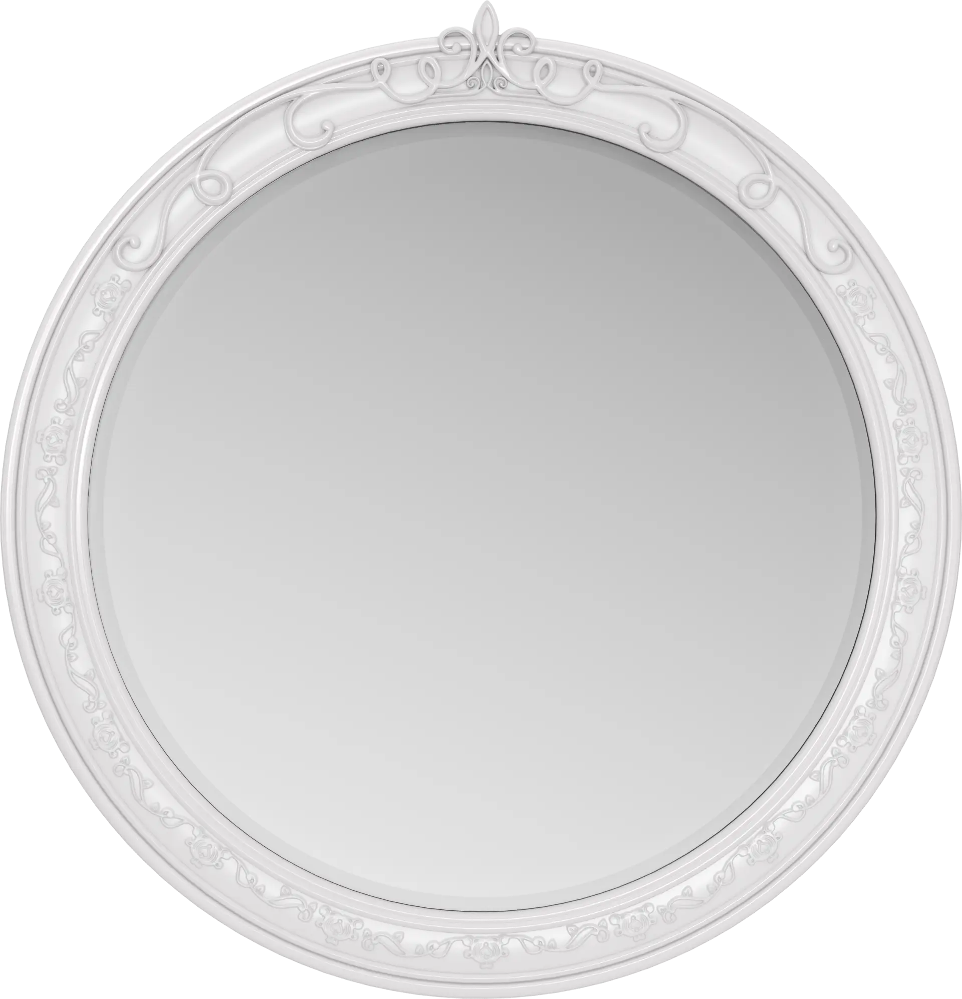 Disney Princess White Round Mirror