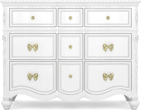 Disney Princess Sparkle White 9 Drawer Dresser