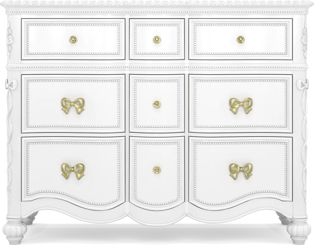 Disney Princess Sparkle White 9 Drawer Dresser