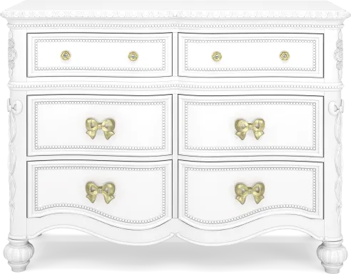 Disney Princess Sparkle White 6 Drawer Dresser