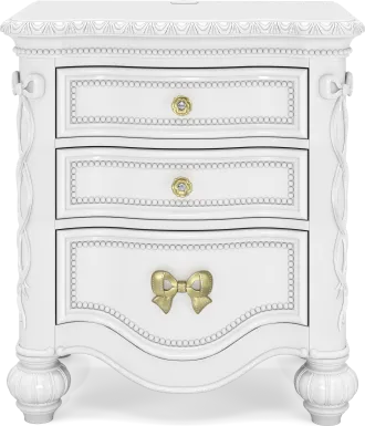 Disney Princess Sparkle White 3 Drawer Nightstand