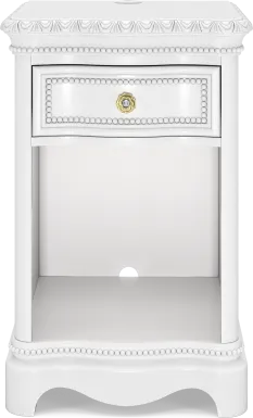 Disney Princess Sparkle White Single Drawer Nightstand