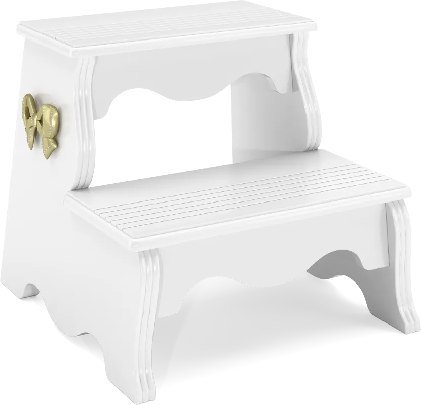 Disney Princess Sparkle White Bed Step Stool