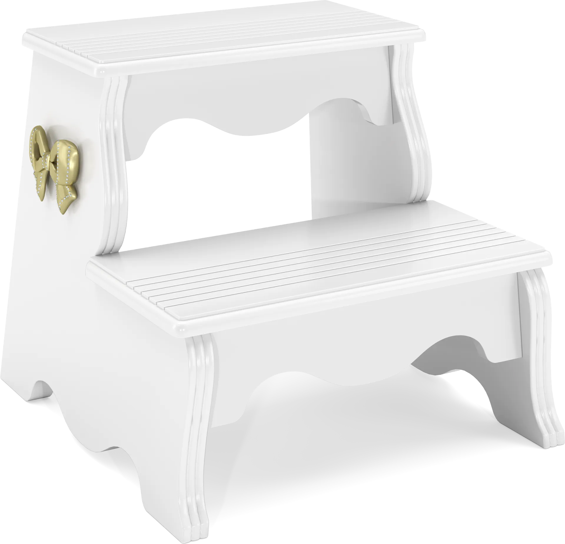 Disney Princess Sparkle White Bed Step Stool - Image 1