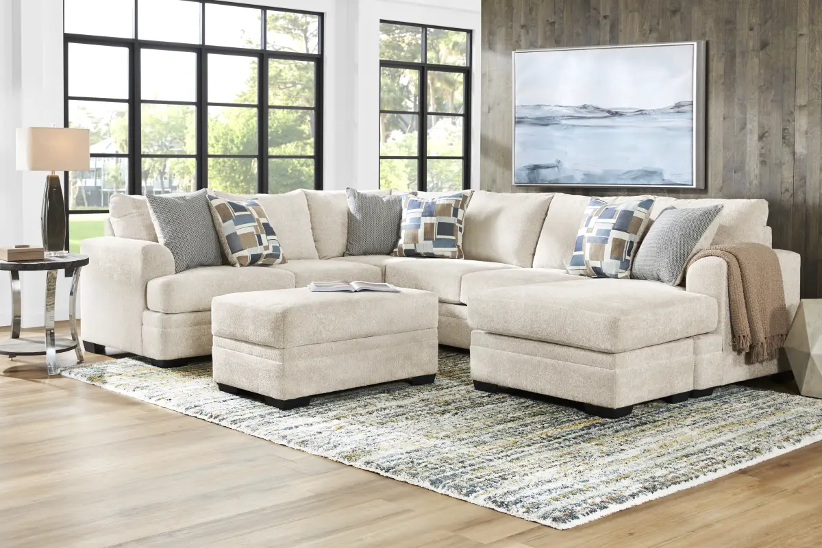 Copley Place Linen 3 Pc Sleeper Sectional Living Room