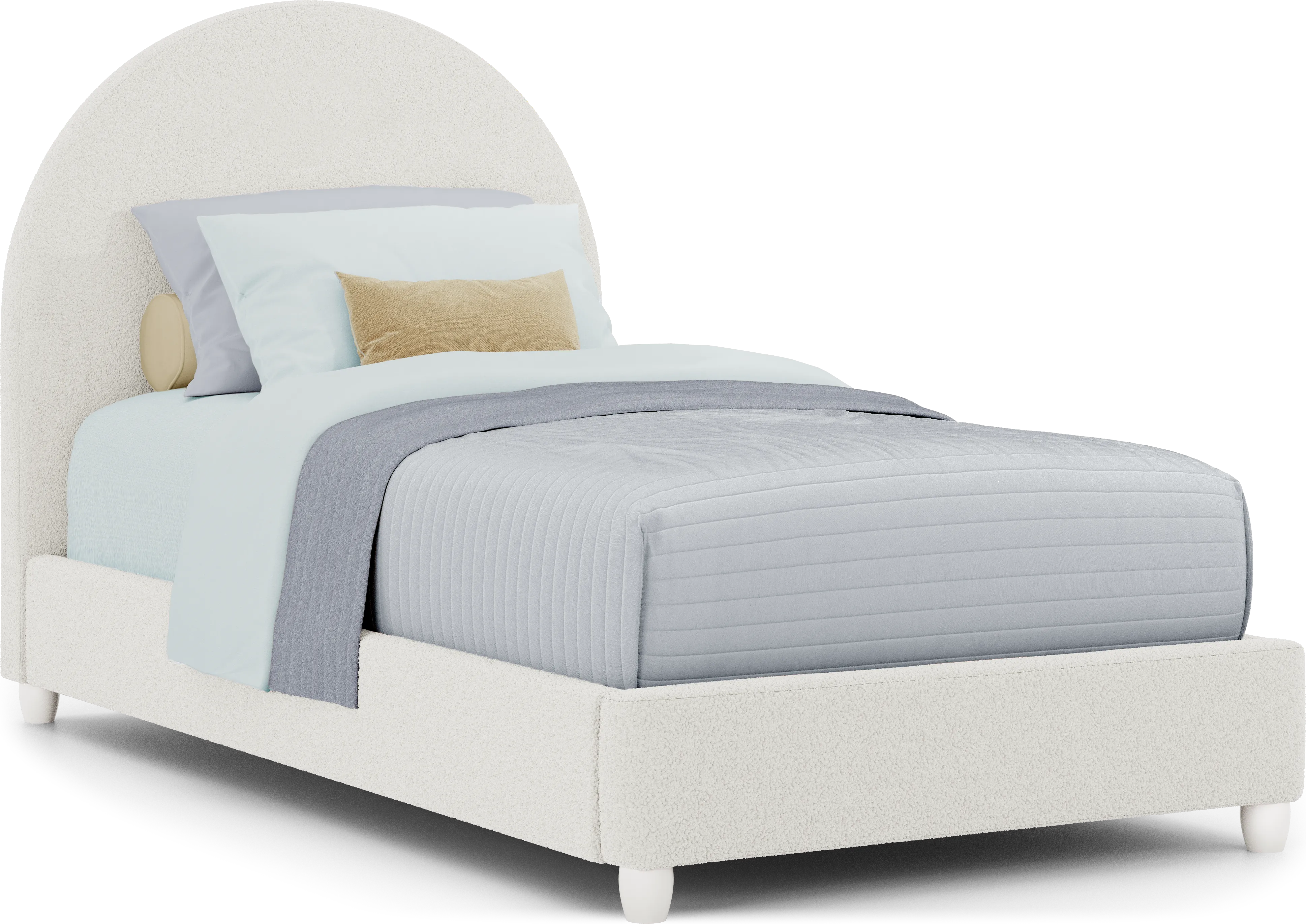 Kids Moonstone Natural Twin Upholstered Bed - Thumbnail - Image 1