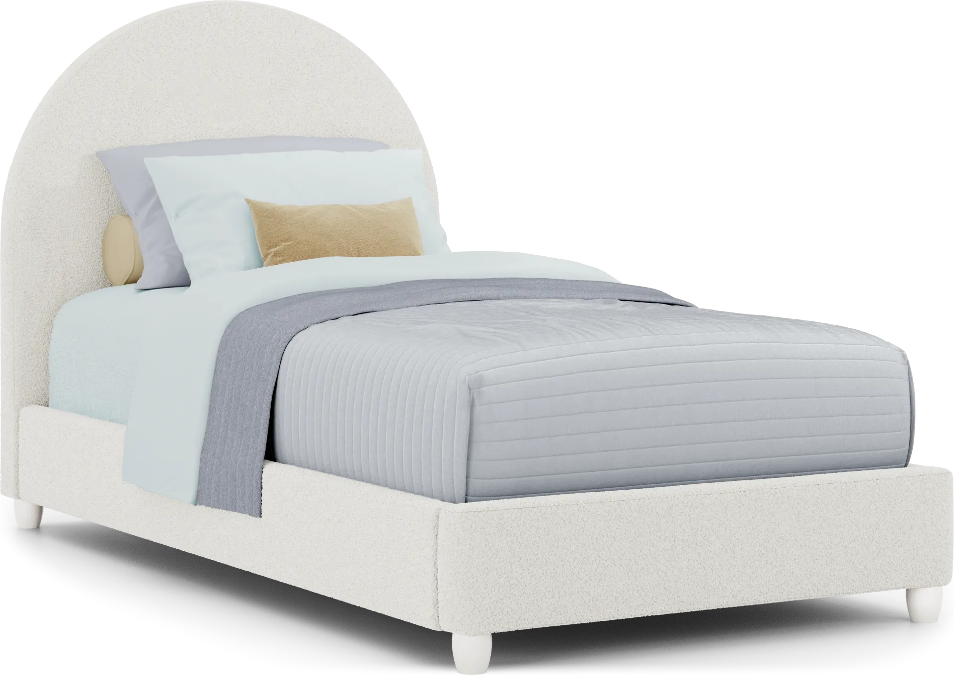 Kids Moonstone Natural Twin Upholstered Bed - Image 1