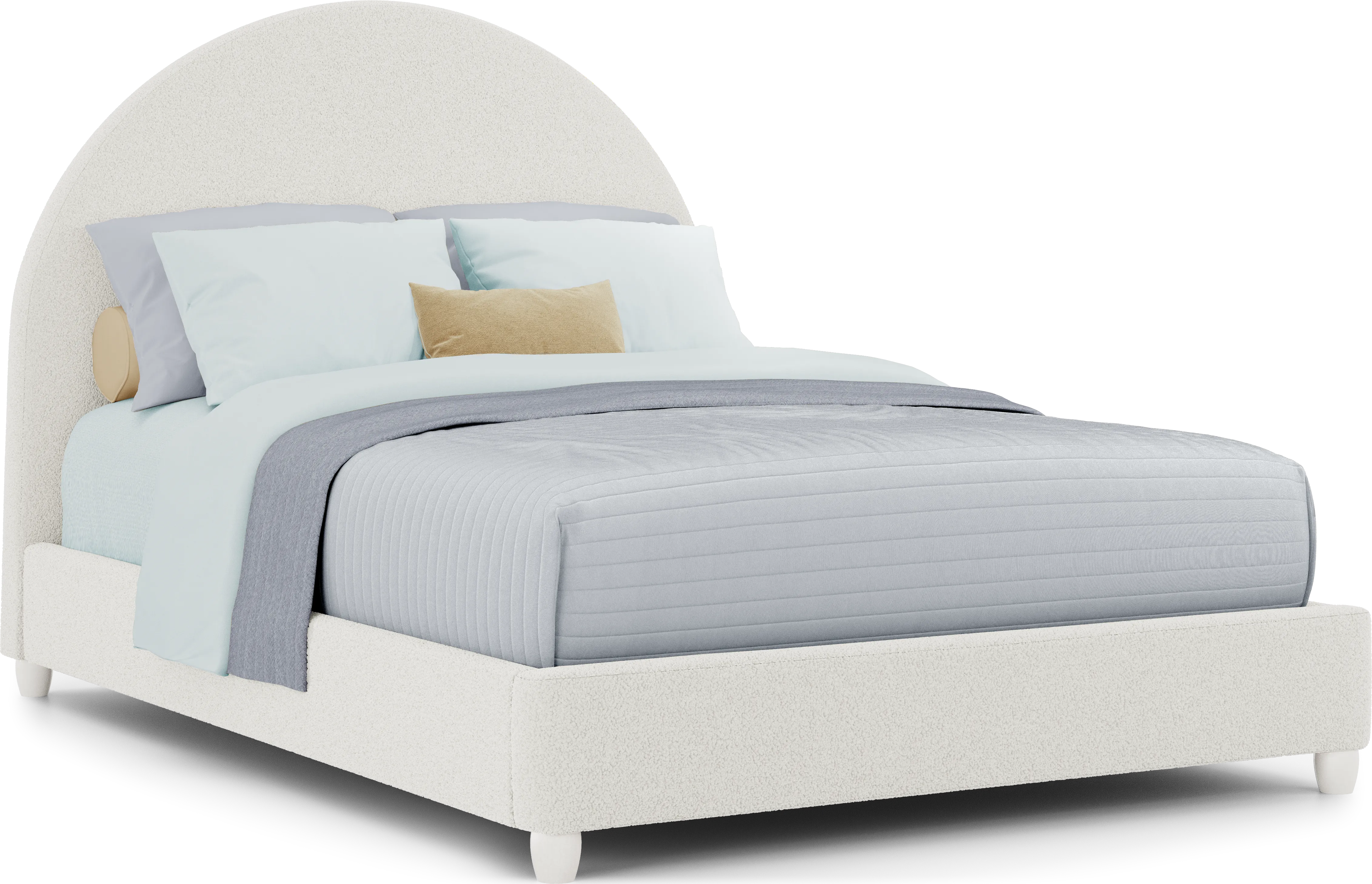 Kids Moonstone Natural Full Upholstered Bed - Thumbnail - Image 1