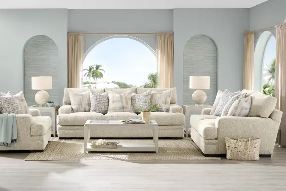 Channel Park Oatmeal 5 Pc Living Room