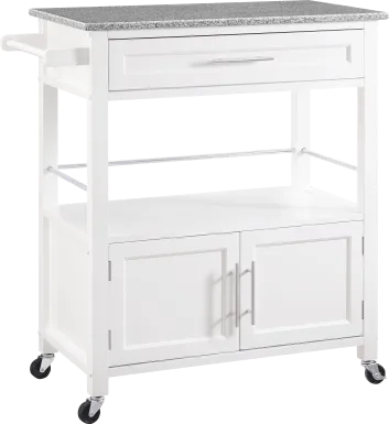 Tomafield White Bar Cart
