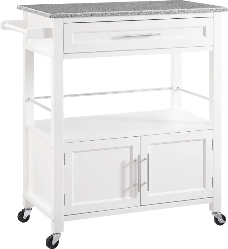 Tomafield White Bar Cart