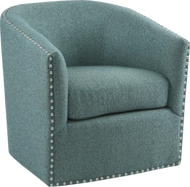 Minturn Teal Accent Swivel Chair