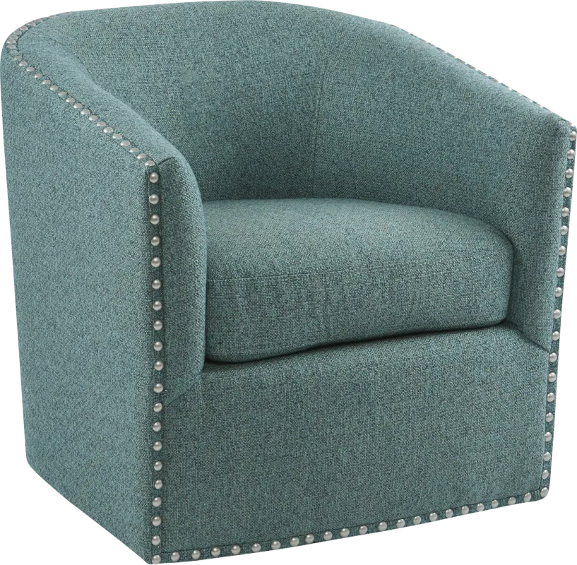 Minturn Teal Accent Swivel Chair