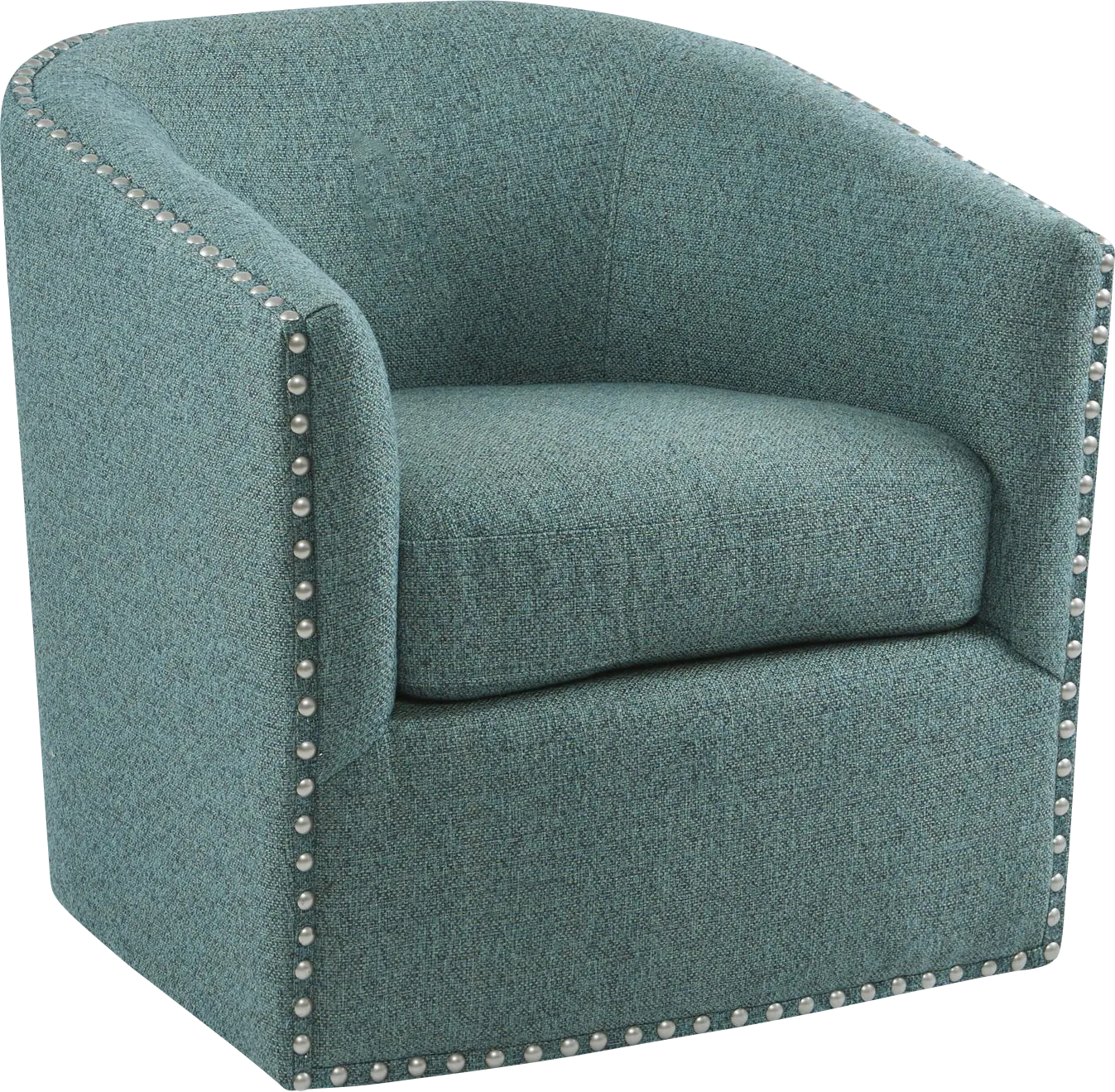 Minturn Teal Accent Swivel Chair - Image 1
