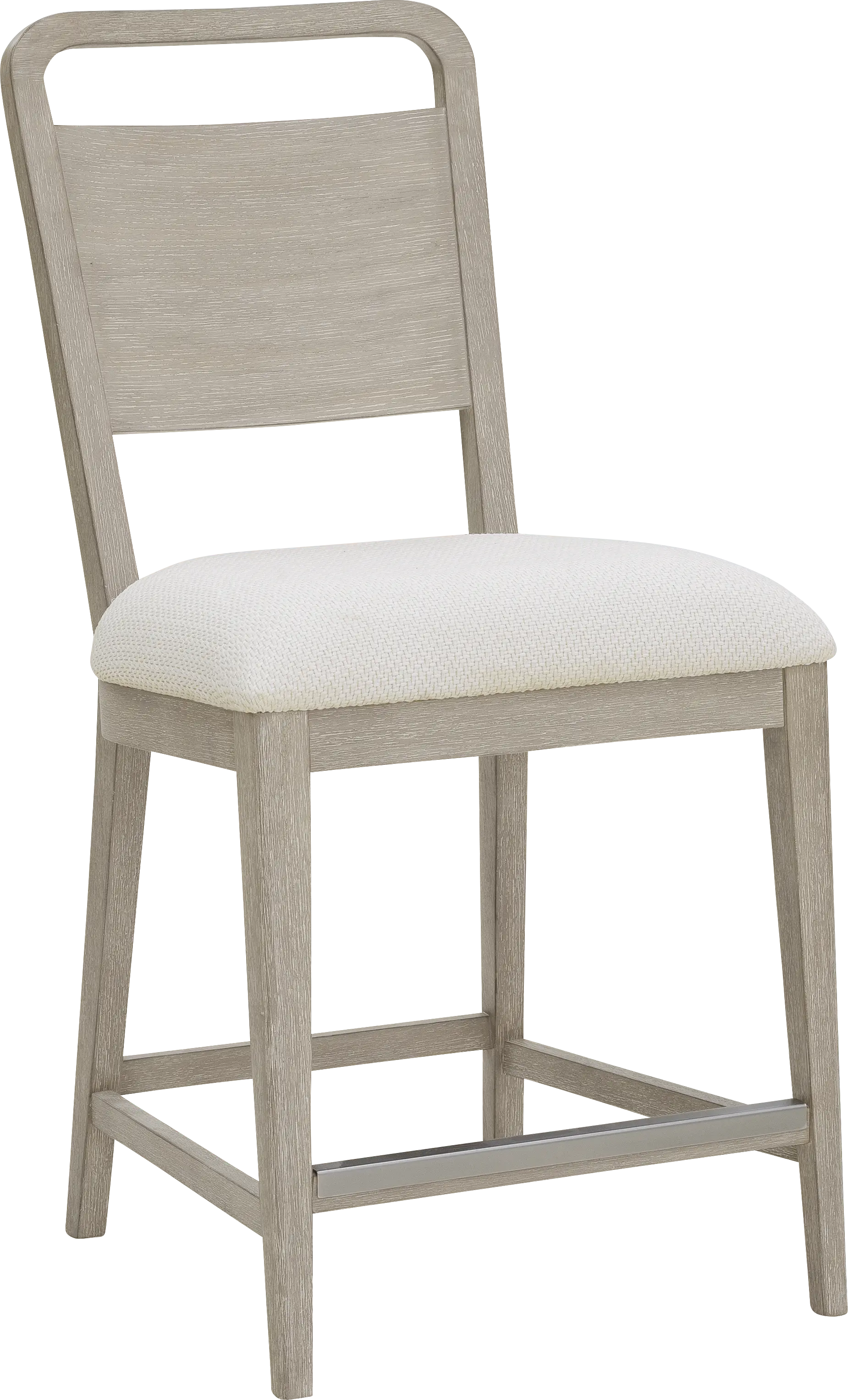 Canyon Light Gray Wood Back Counter Stool