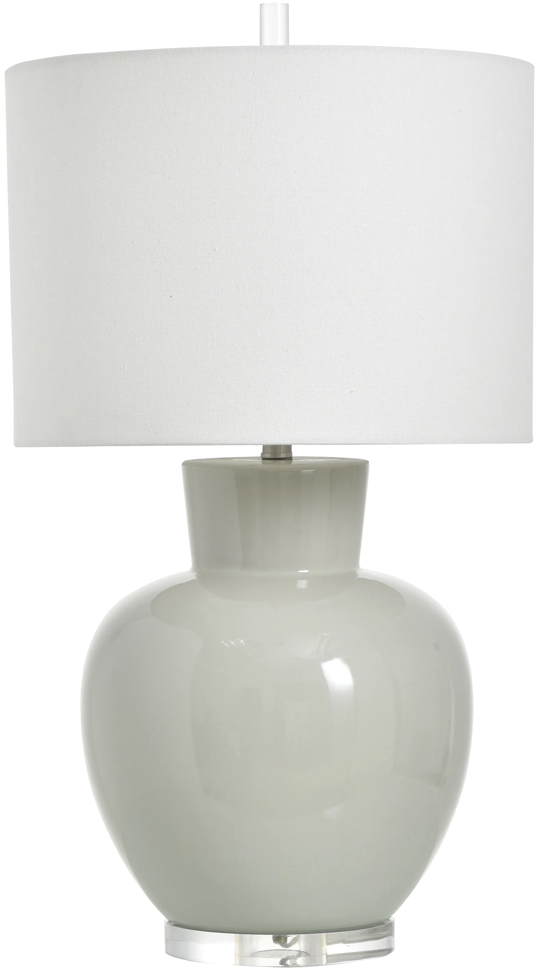 gray table lamp