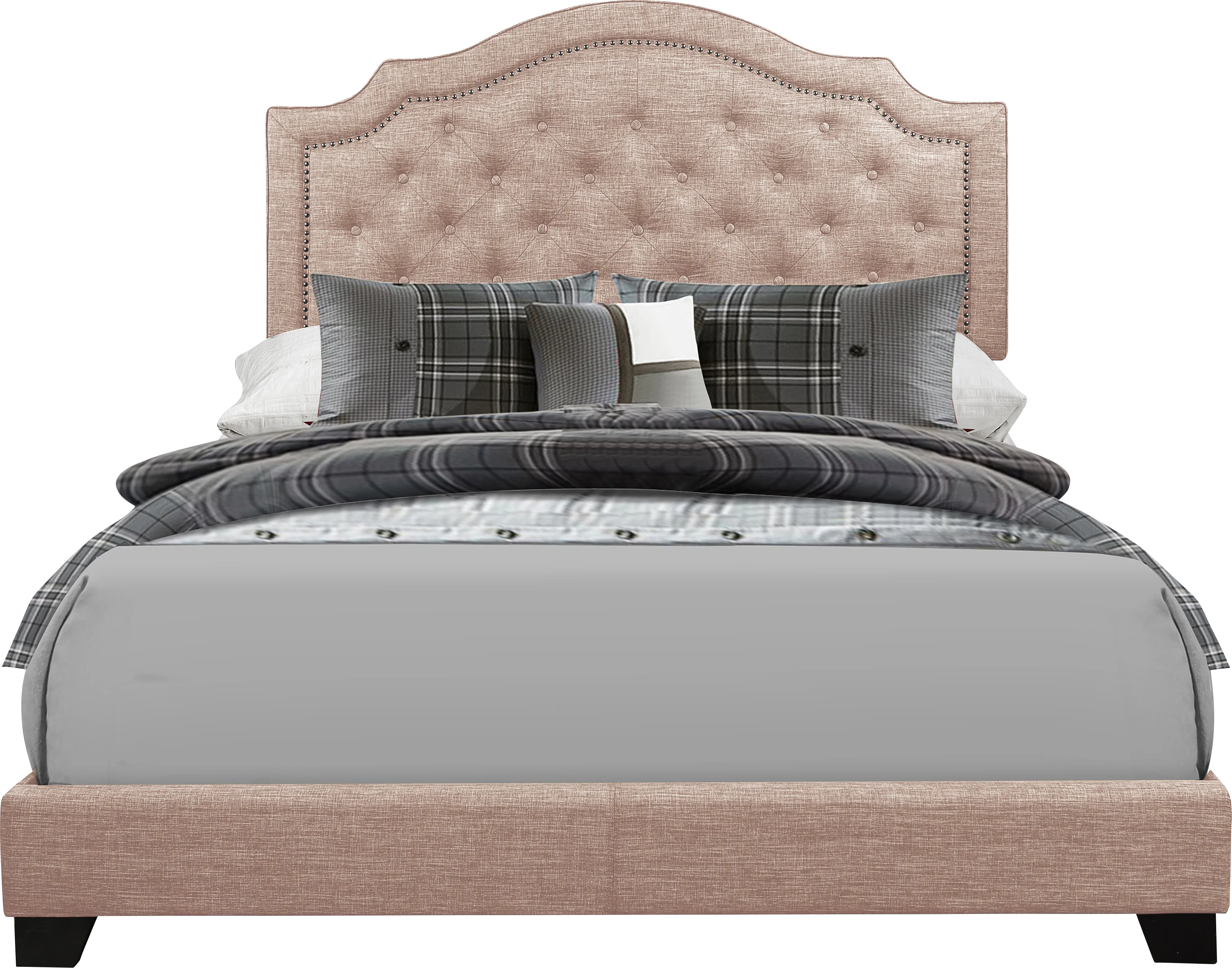 Bowerton Beige King Upholstered Bed - Thumbnail - Image 1