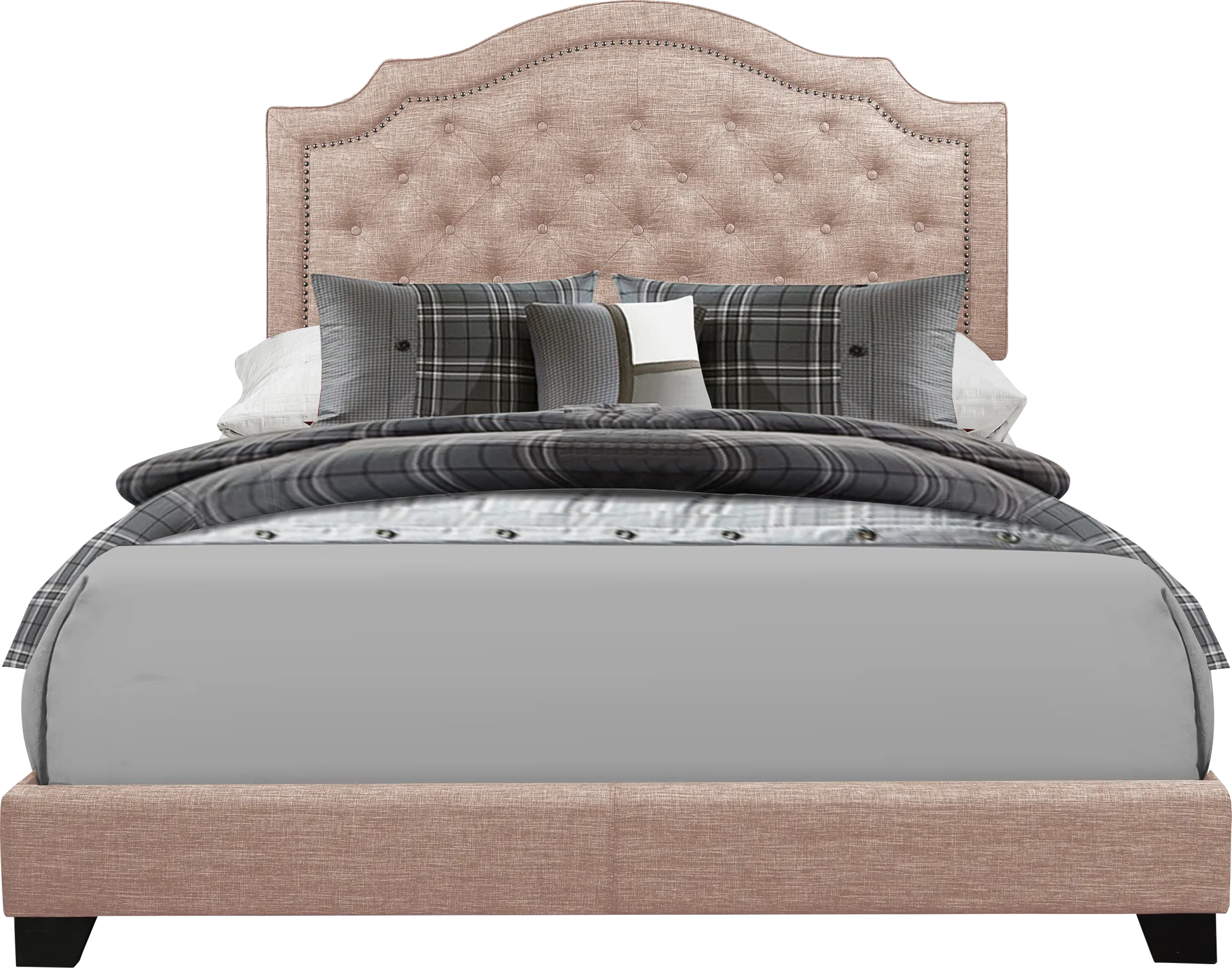 Bowerton Beige Queen Upholstered Bed - Image 1