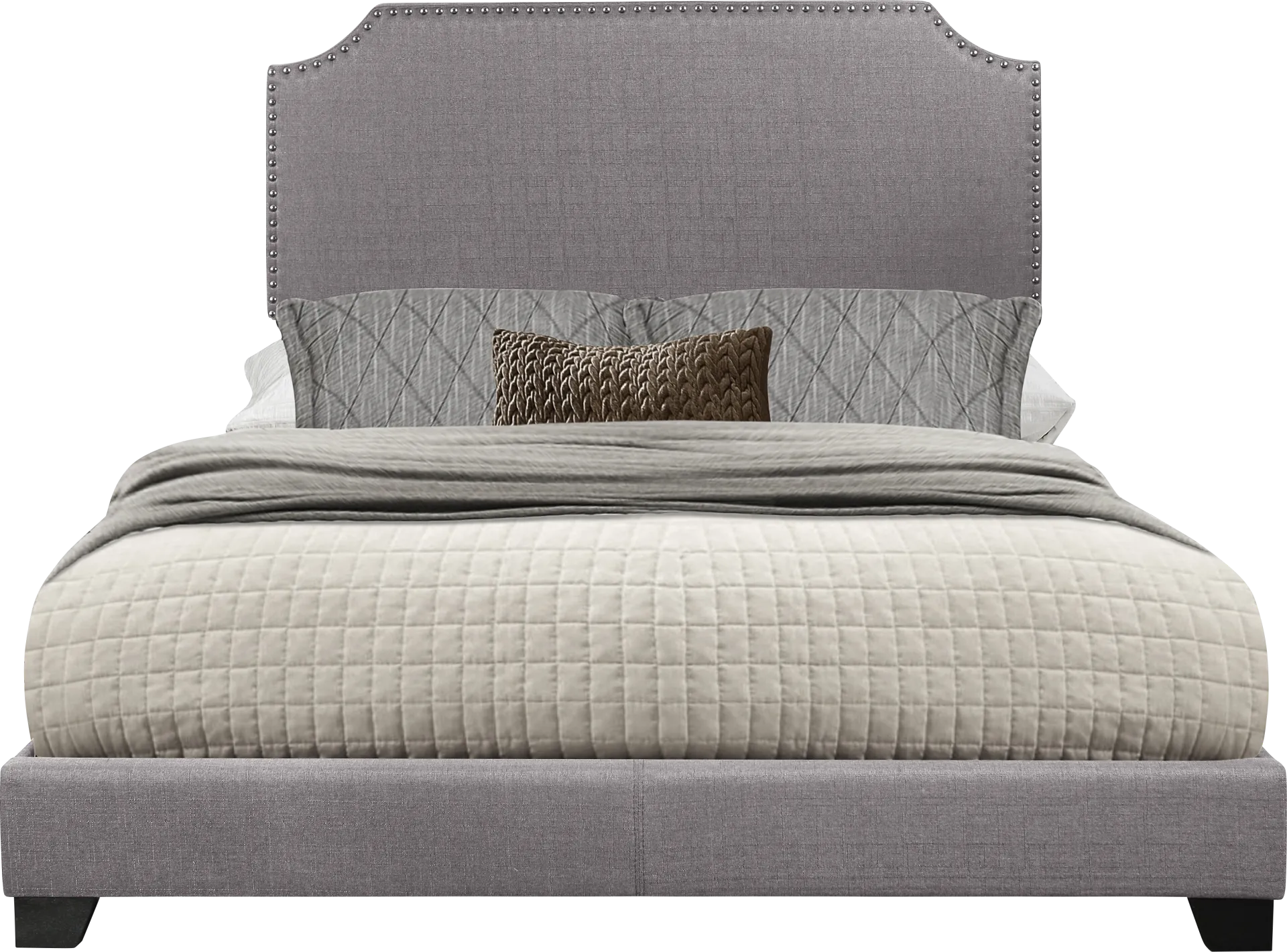 Carshalton Gray Queen Upholstered Bed - Image 1
