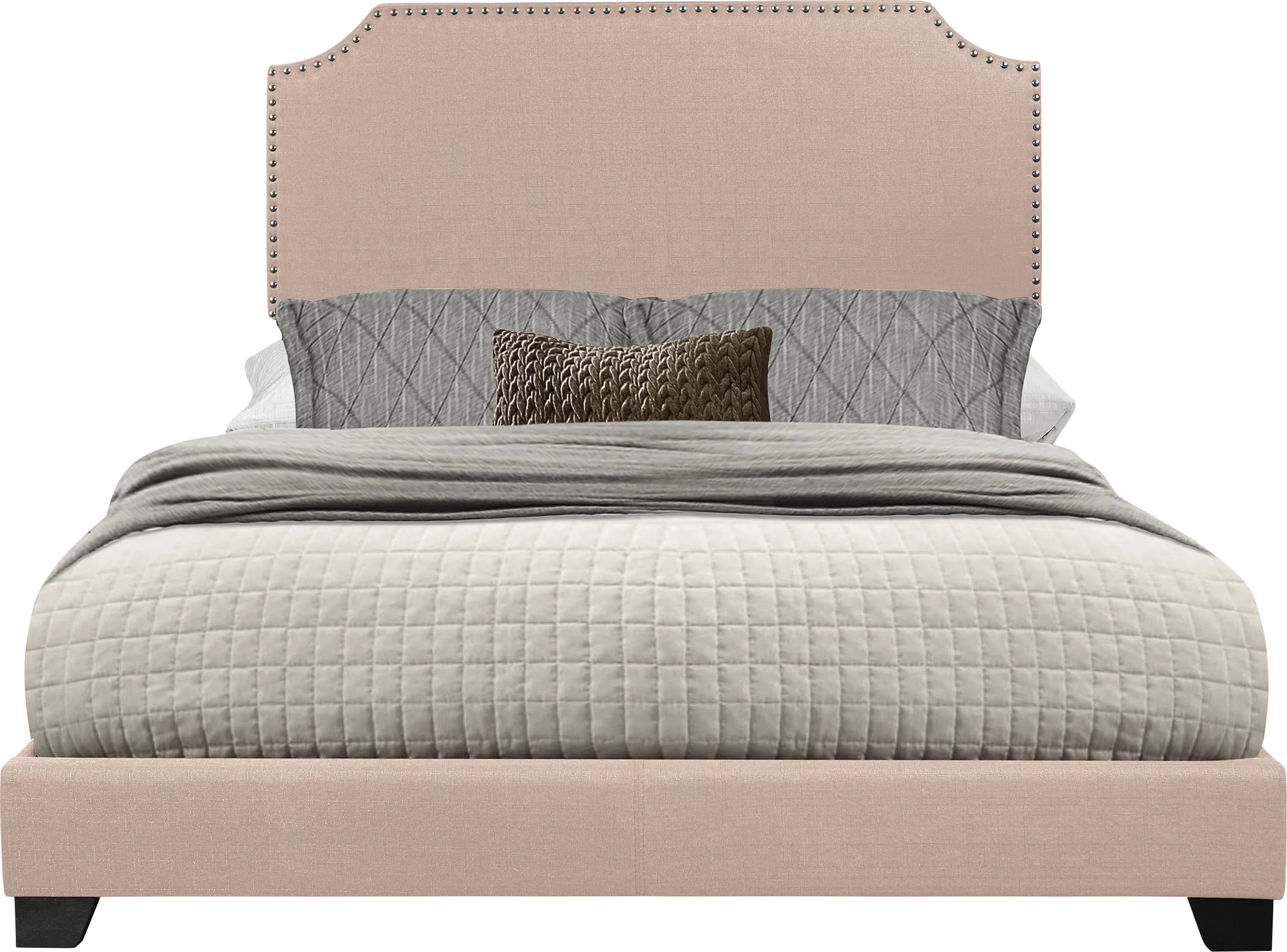 Carshalton Beige Queen Upholstered Bed