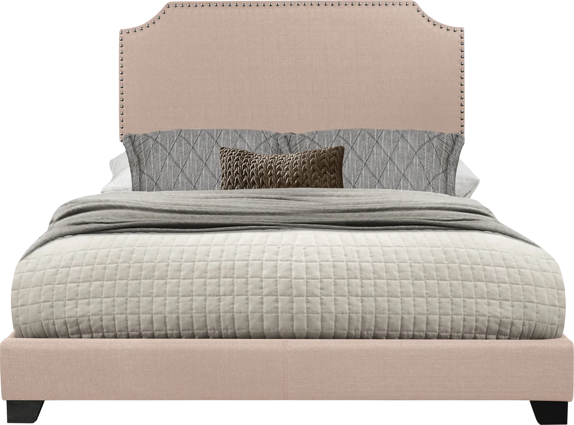 Carshalton Beige King Upholstered Bed - Image 1