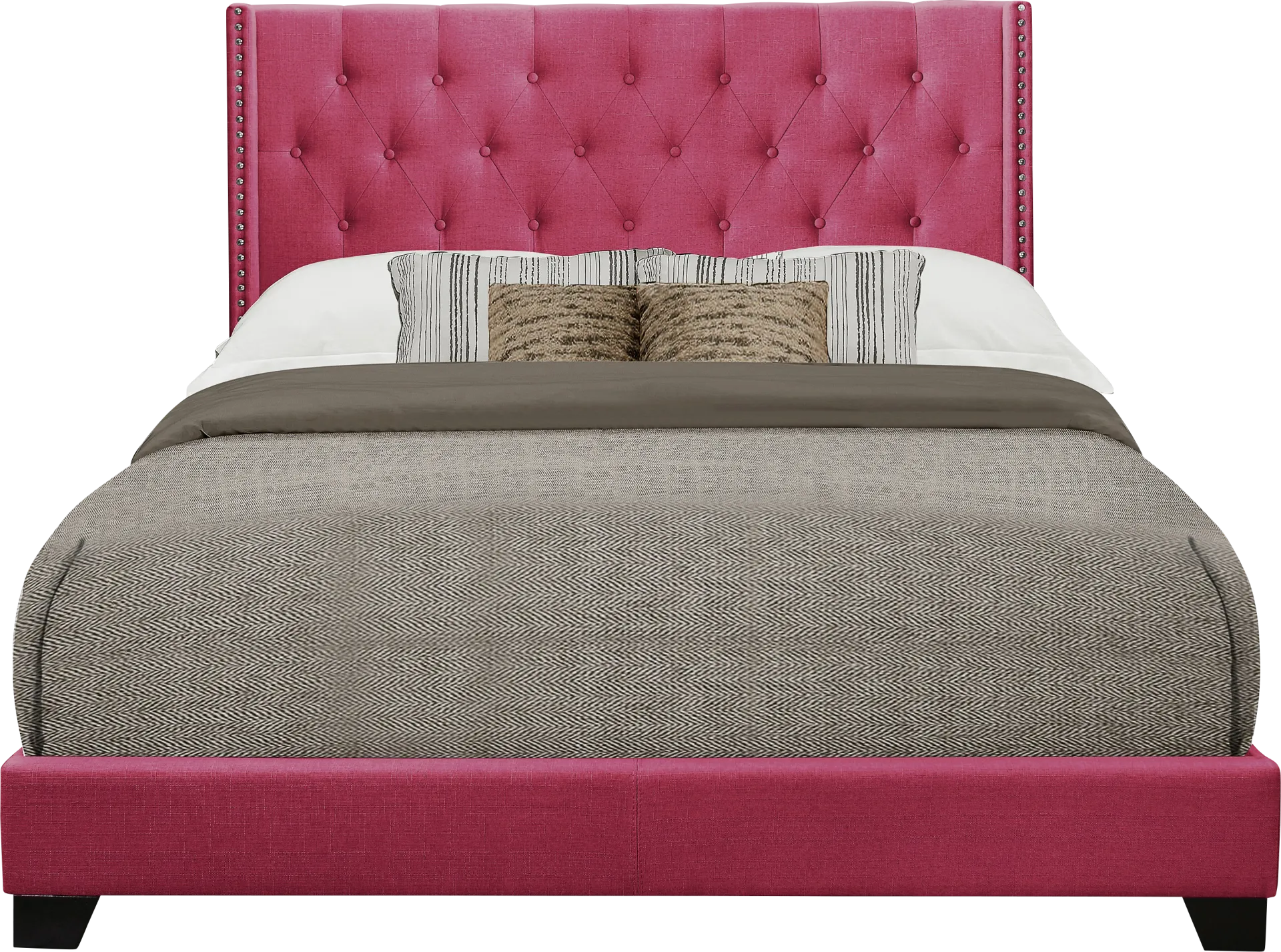 Galewood Pink Queen Upholstered Bed - Image 1