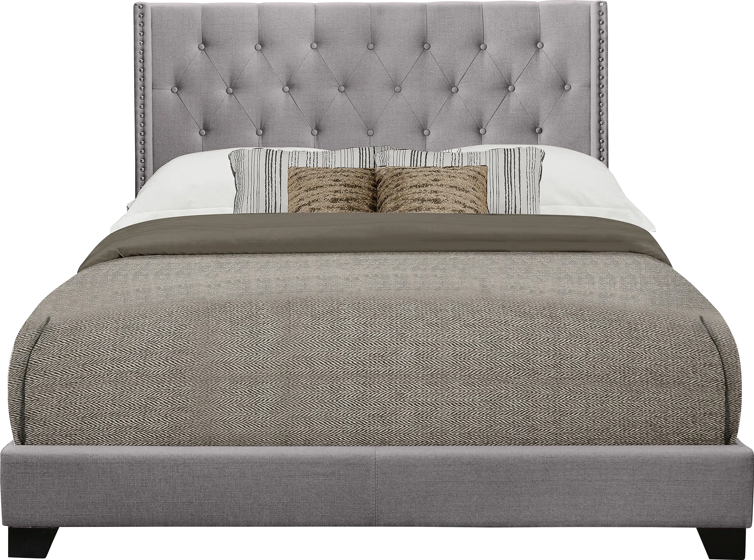 Galewood Gray Queen Upholstered Bed - Thumbnail - Image 1
