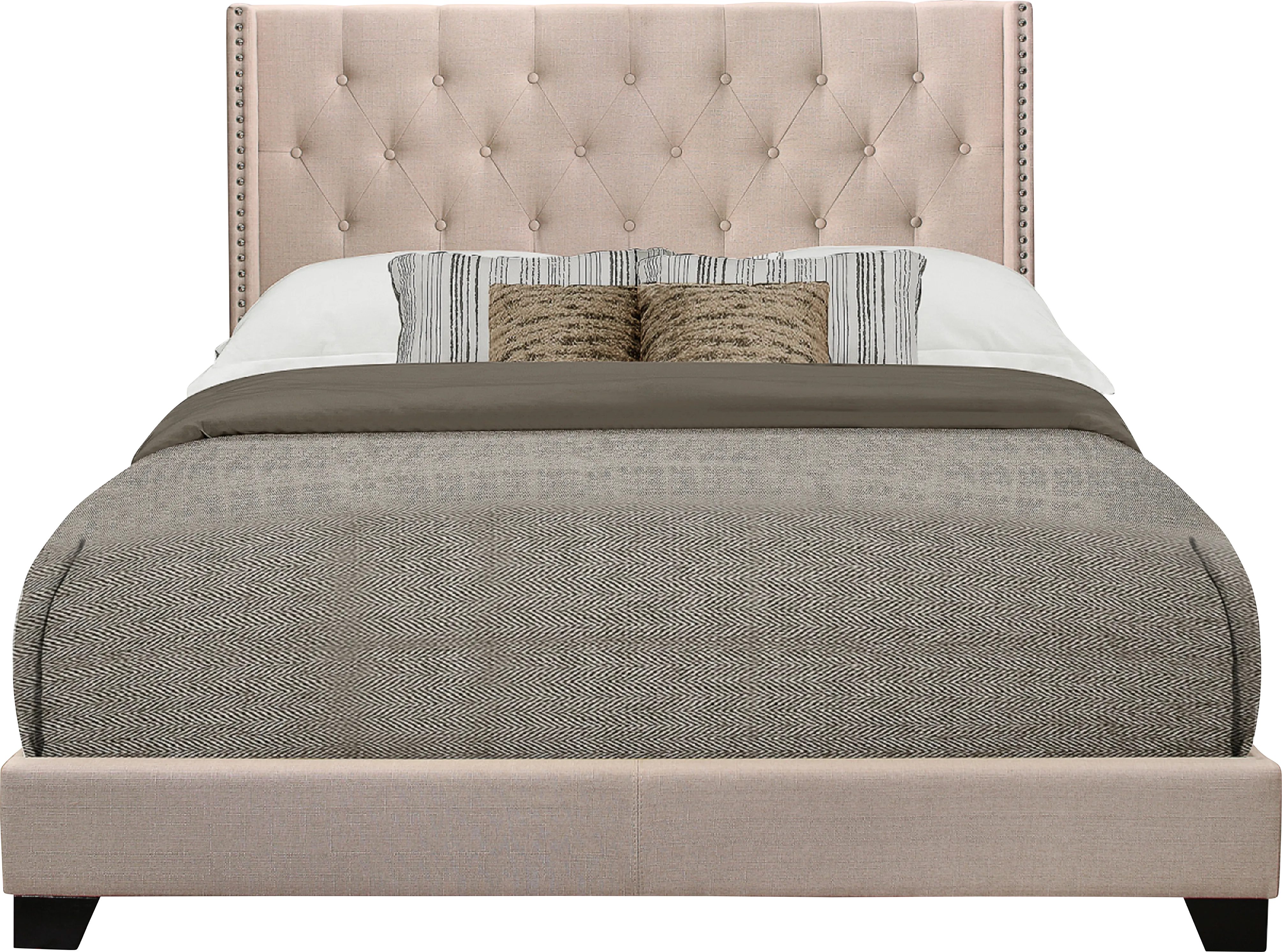 Galewood Beige Full Upholstered Bed - Thumbnail - Image 1