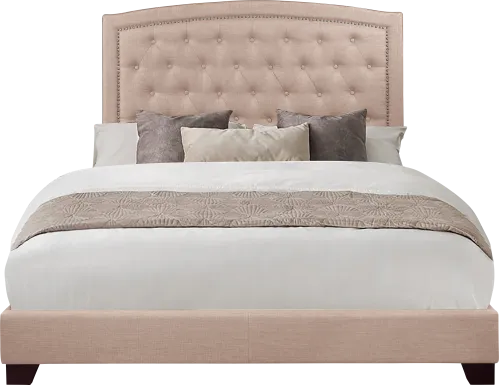 Juneberry Beige Queen Upholstered Bed