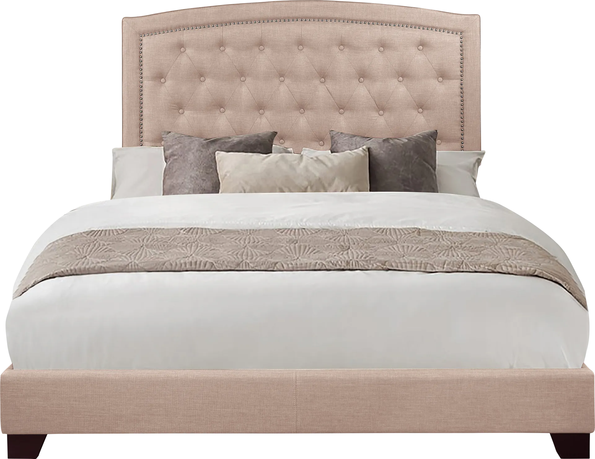Juneberry Beige King Upholstered Bed - Image 1