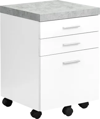 Barsana White File Cabinet