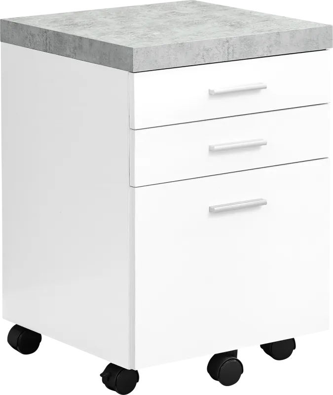 Barsana White File Cabinet